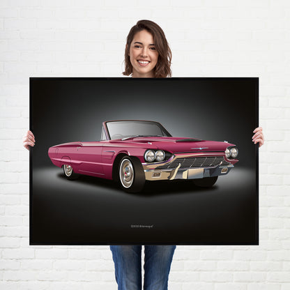 Ford Thunderbird American Muscle Car print - supercar poster