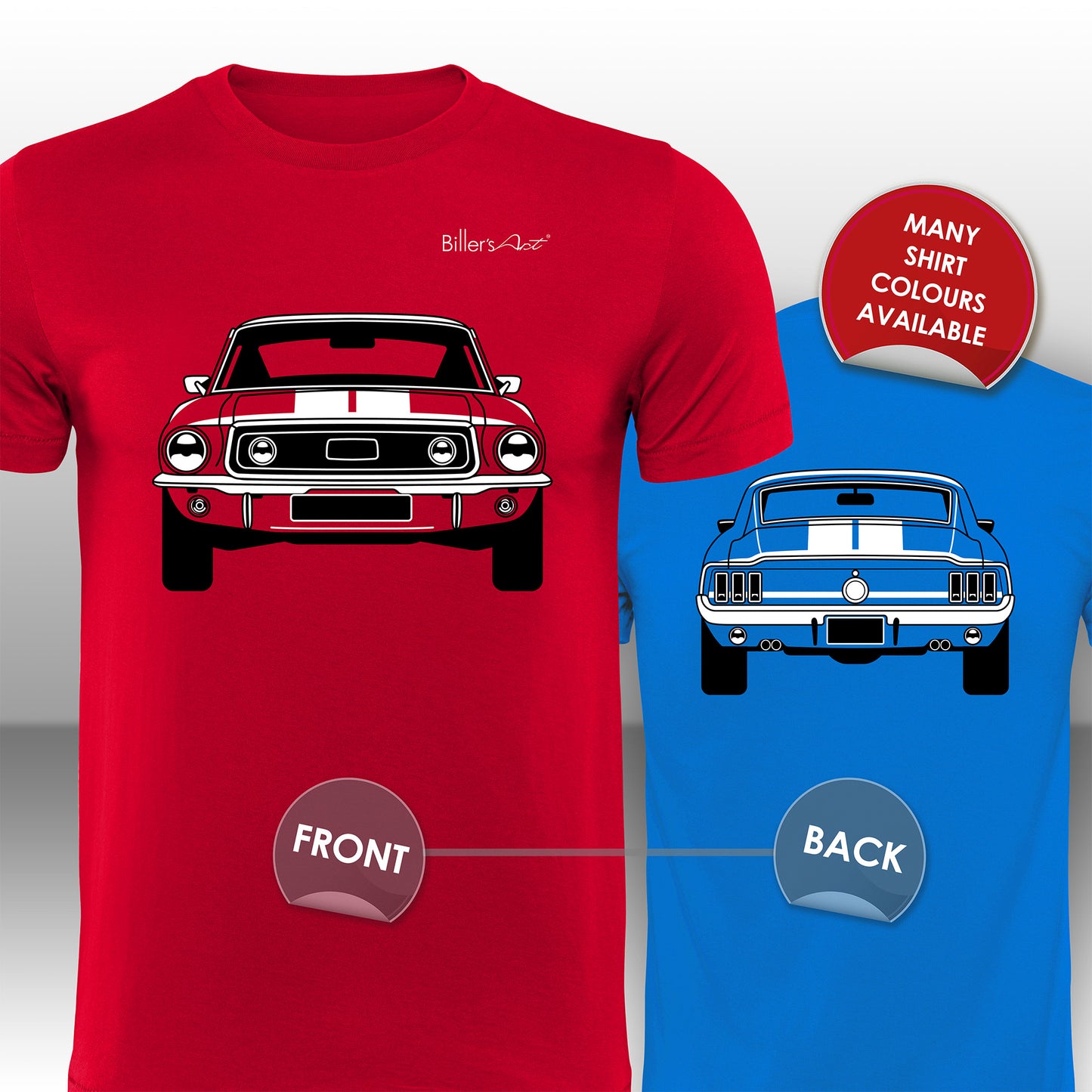 Ford Mustang 302 Front & Back View Super Cool T-Shirt