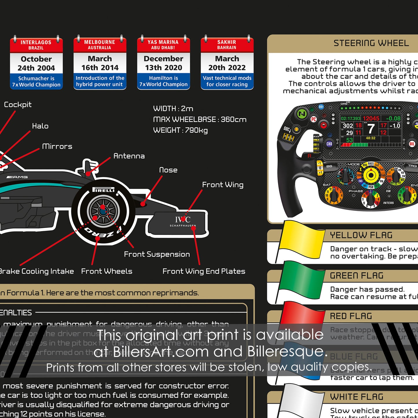 Formula 1 2024 Information Stats Print