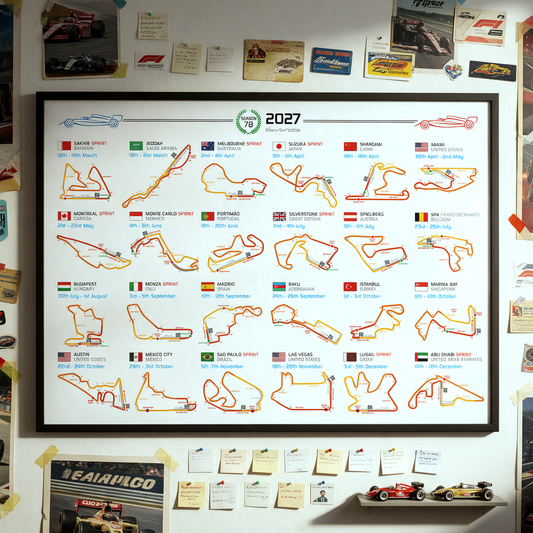 Formula 1 2027 Circuits Print