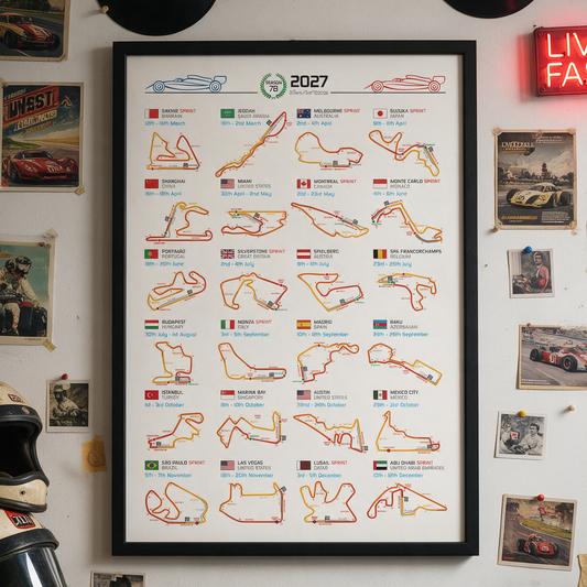 Formula 1 2027 Circuits Print