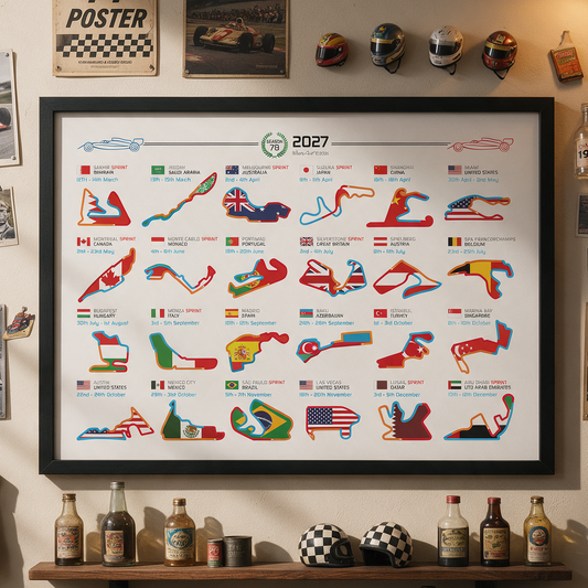 Formula 1 2027 Flag Circuit Fixtures Print