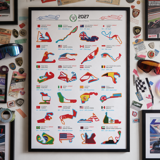 Formula 1 2027 Flag Circuit Fixtures Print