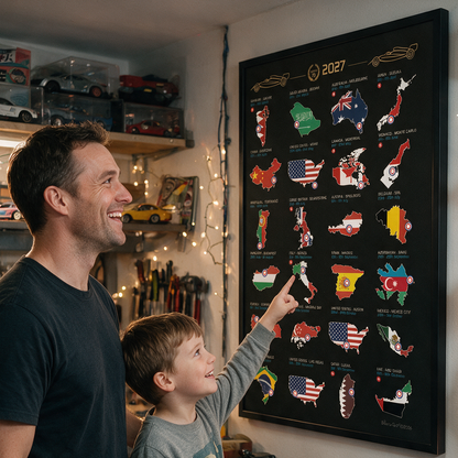 Formula 1 2027 Country Fixtures Portrait Framed or Unframed