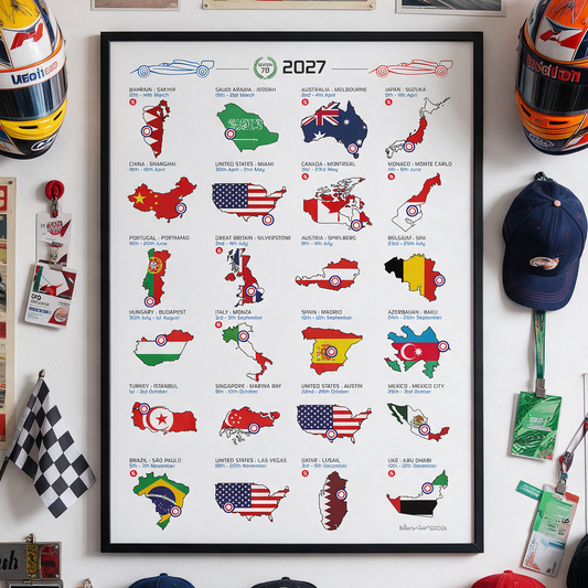 Formula 1 2027 Country Fixtures Print