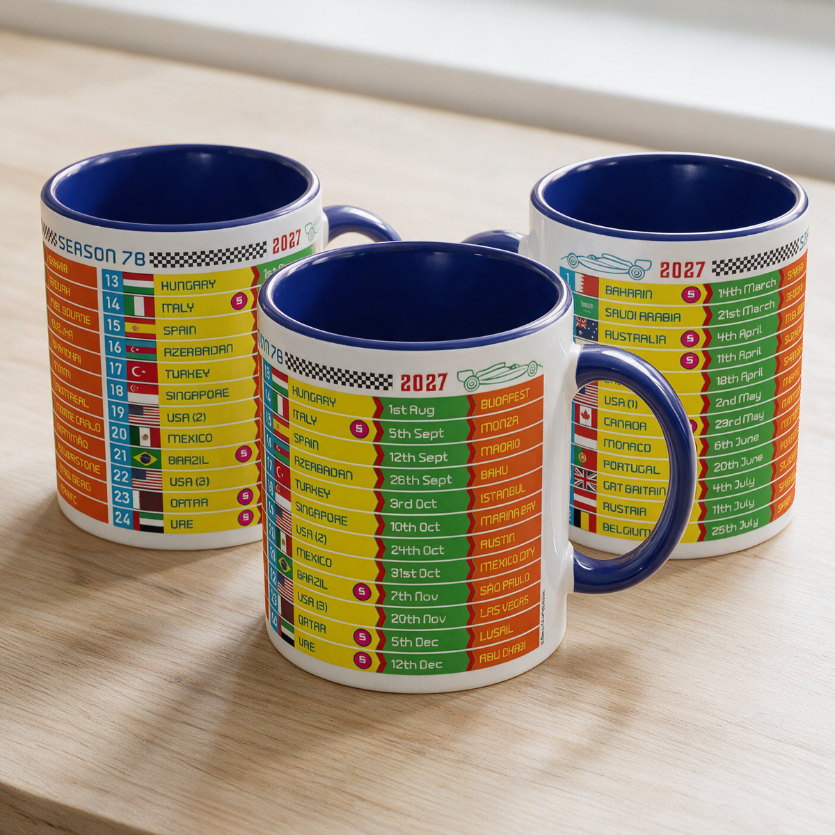 Formula 1 2027 FIXTURES Mug