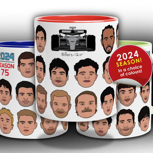 Formula 1 Drivers Heads Mug 2024 F1 Season