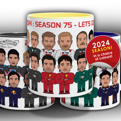 Formula 1 Drivers Standing in Racing Suits Mug 2024 F1 Season