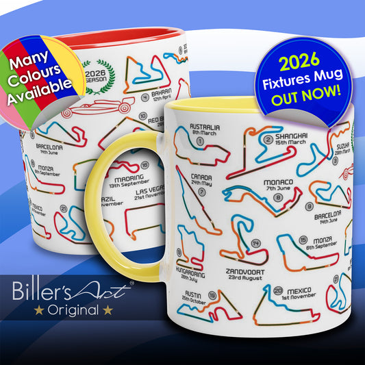 Formula 1 2026 Season Calendar and Circuits Mug