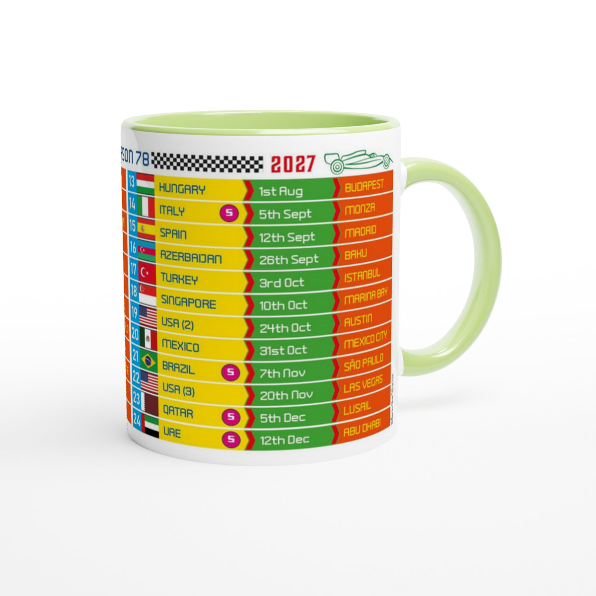 Formula 1 2027 FIXTURES Mug