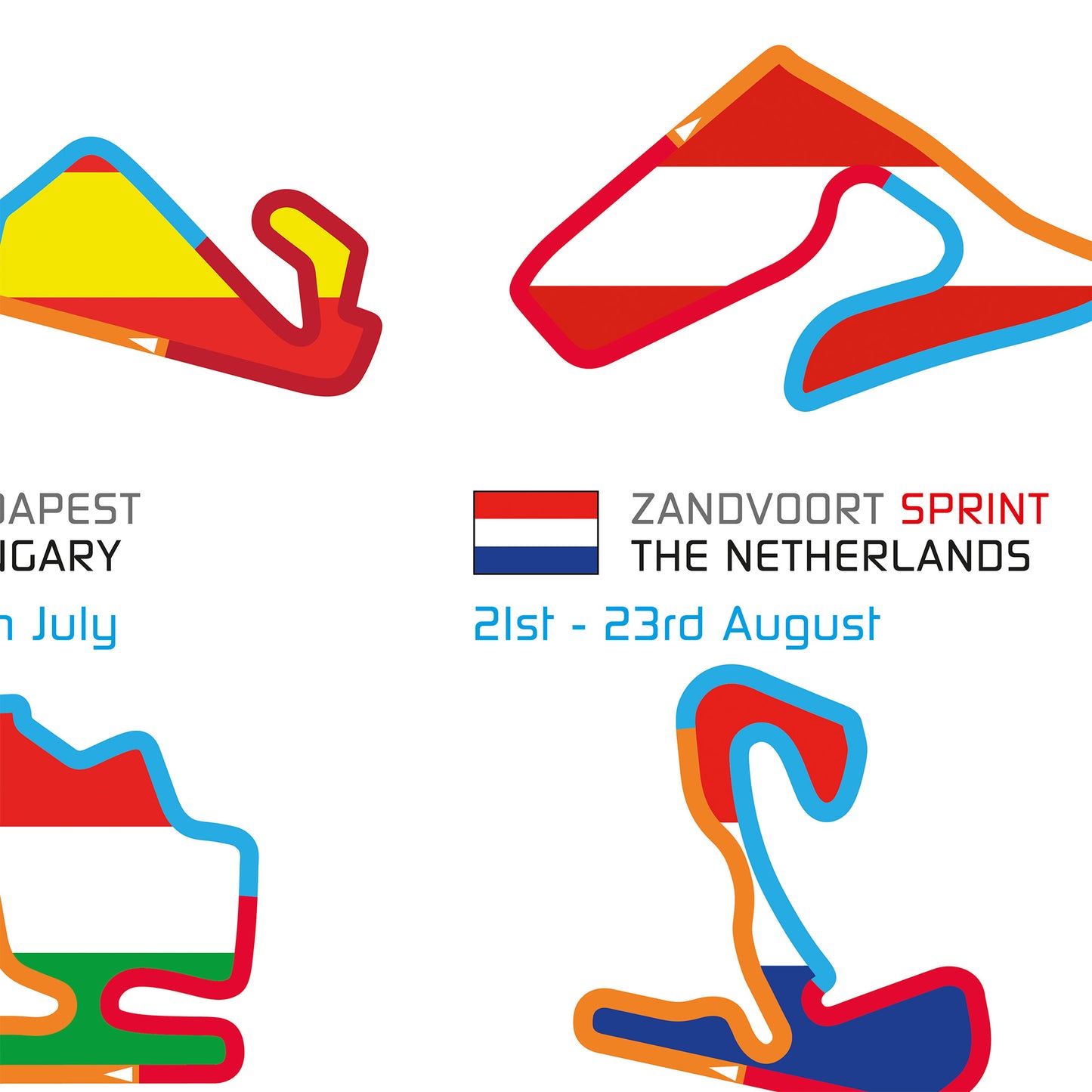 Formula 1 2026 Circuit Fixtures on Flags (Portrait)