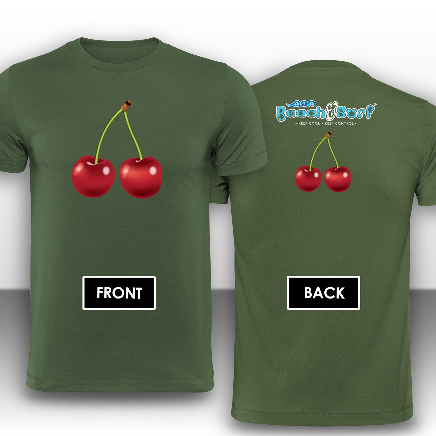 Cherries Fruit T-Shirt - Beach & Surf Leisure Wear