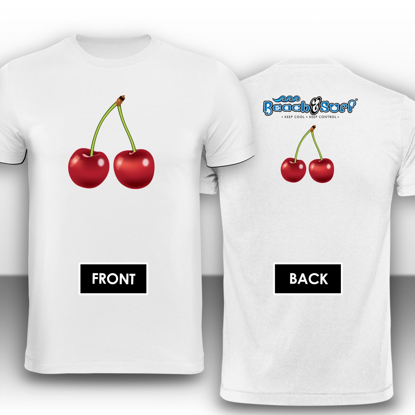 Cherries Fruit T-Shirt - Beach & Surf Leisure Wear