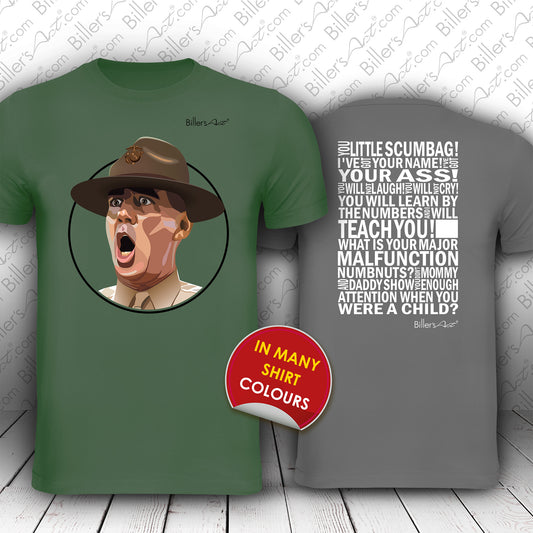 Full Metal Jacket Movie T Shirt - Gunnery Sergeant Hartman Quote - T Shirt Film