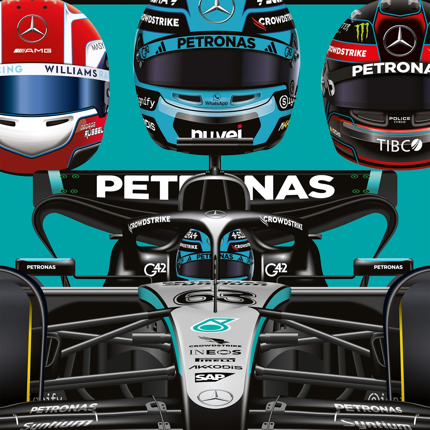 George Russell 2026 Formula 1 Celebration Print