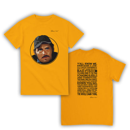 Jaws Movie T Shirt - Sam Quint Quote - T Shirt Film Illustration