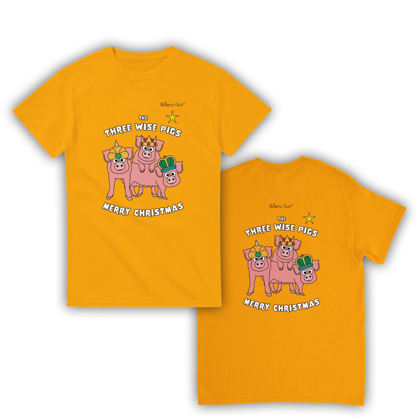 Three Wise Pigs Fun Christmas T-Shirt