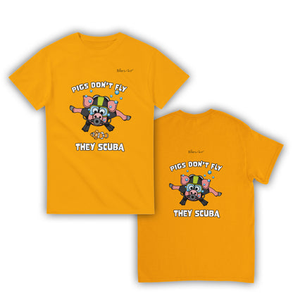 Pigs Don't Fly - Scuba Diving T-Shirt - Beach & Sure Leisure Wear
