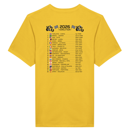 Marco Bezzecchi 2026 MotoGP Race Calendar T-Shirt