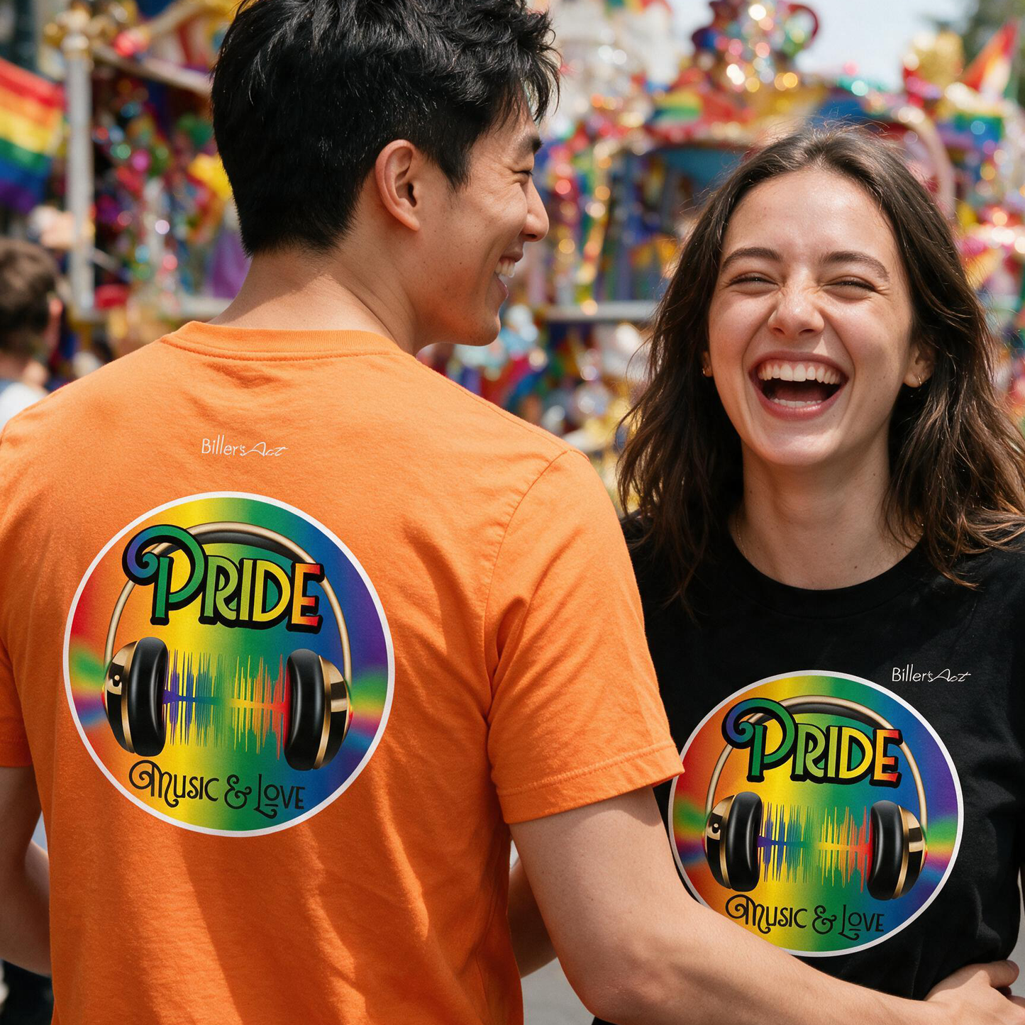 Pride - Music & Love Headphones T-Shirt