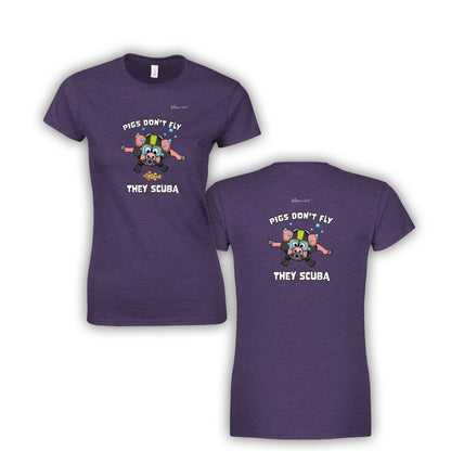 Pigs Don't Fly - Scuba Diving Womens' Slim Fit T-Shirt