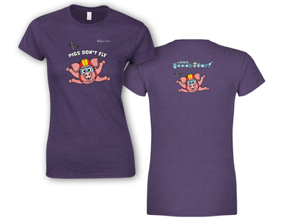 Pigs Don't Fly - Sky Diving - Beach & Sure Leisure Wear Womens' Slim Fit T-Shirt