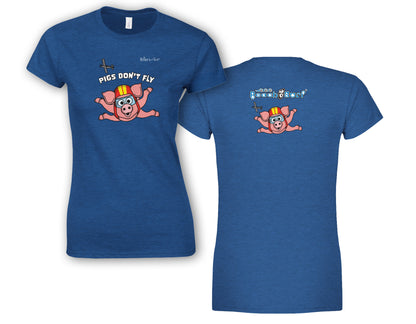 Pigs Don't Fly - Sky Diving - Beach & Sure Leisure Wear Womens' Slim Fit T-Shirt