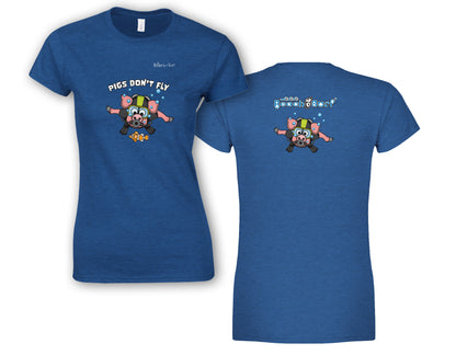 Pigs Don't Fly - Scuba Diving - Beach & Sure Leisure Wear Womens' Slim Fit T-Shirt