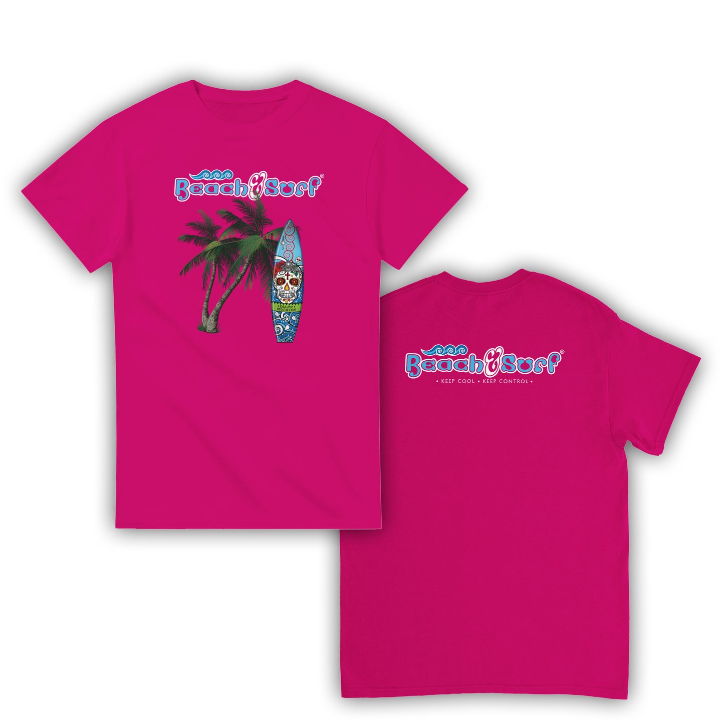 Day of the Dead Surf Board T-Shirt - BEACH & SURF Leisure Wear