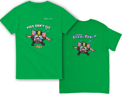 Pigs Don't Fly - Scuba Diving T-Shirt - Beach & Sure Leisure Wear