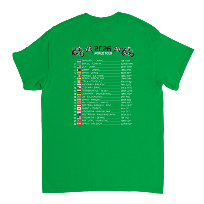 Johann Zarco 2026 MotoGP Race Calendar T-Shirt