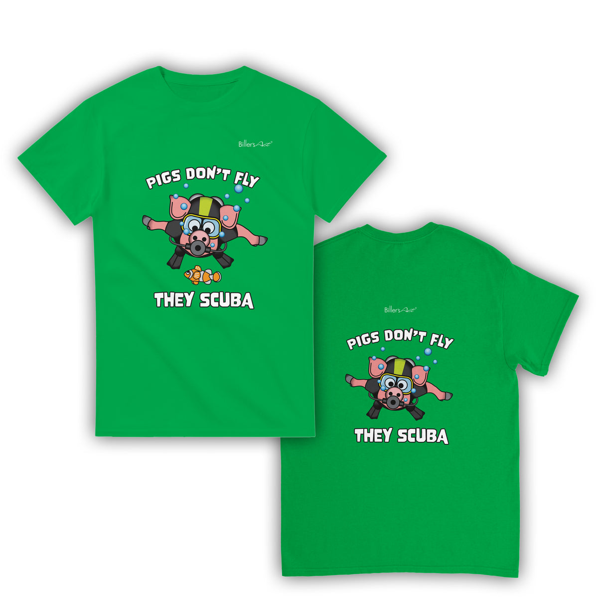 Pigs Don't Fly - Scuba Diving T-Shirt - Beach & Sure Leisure Wear