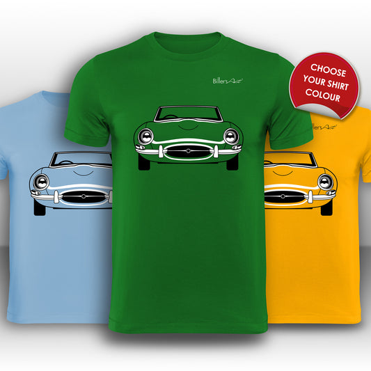Jaguar E-Type 1964 Front View High Quality T-Shirt