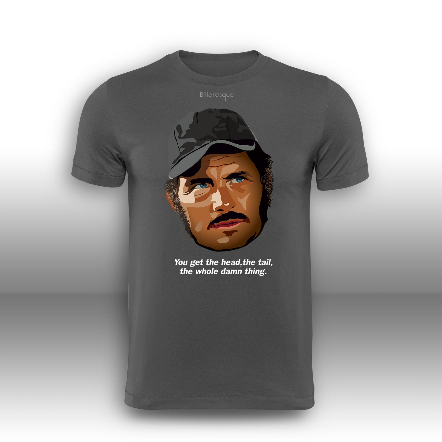 Jaws Movie T Shirt - Sam Quint Quote - T Shirt Film Illustration