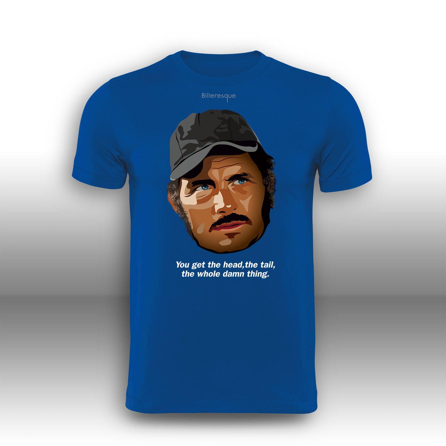 Jaws Movie T Shirt - Sam Quint Quote - T Shirt Film Illustration