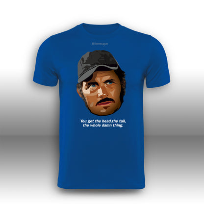 Jaws Movie T Shirt - Sam Quint Quote - T Shirt Film Illustration