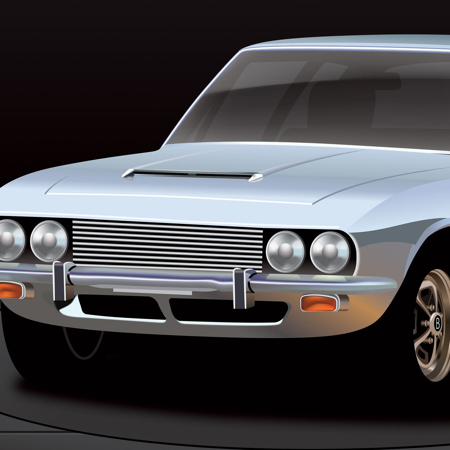 Jensen FF Interceptor Classic Car print