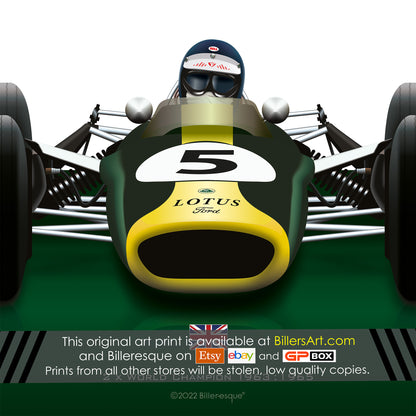 Jim Clark's Formula 1 Lotus 1992 Racing Car Print