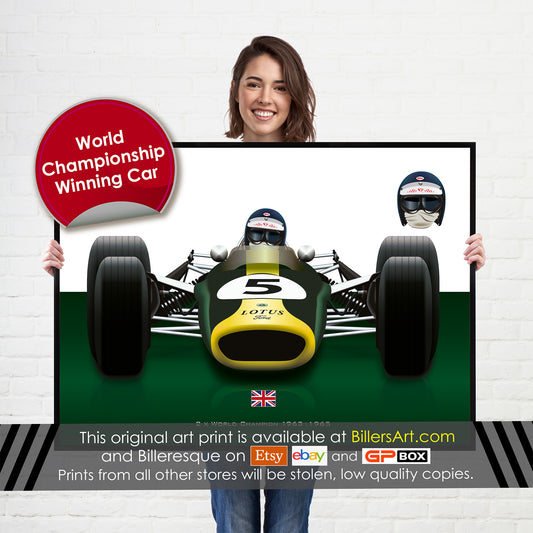 Jim Clark's Formula 1 Lotus 1992 Racing Car Print