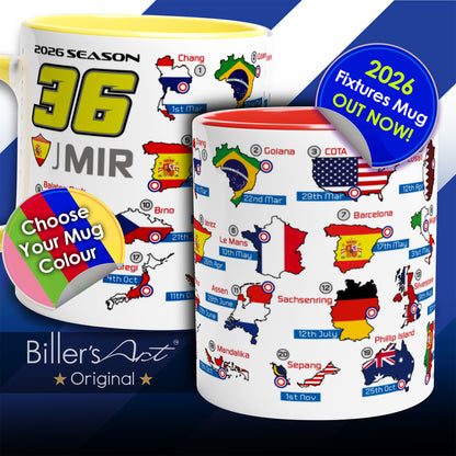 Joan Mir MotoGP 2026 Season Fixtures Racing Calendar Mug