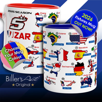Johann Zarco MotoGP 2026 Season Fixtures Racing Calendar Mug