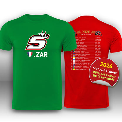 Johann Zarco 2026 MotoGP Race Calendar T-Shirt