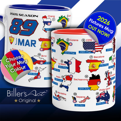 Jorge Martin MotoGP 2026 Season Fixtures Racing Calendar Mug