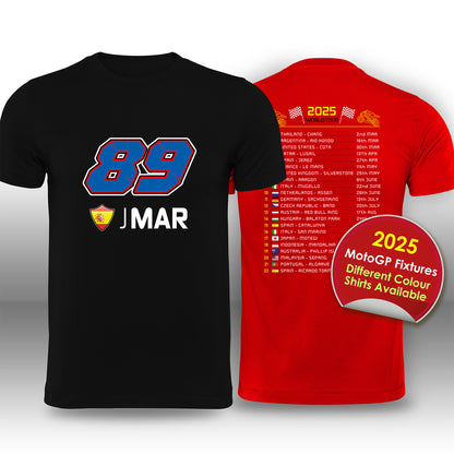 Jorge Martin 2025 MotoGP Race Calendar T-Shirt