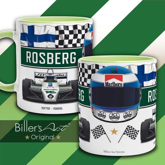 Classic World Champion Keke Rosberg's Car & Helmet Formula 1 Mug