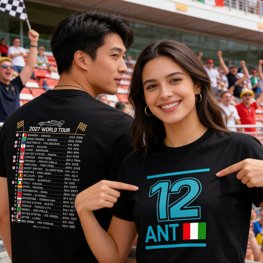 2027 Kimi Antonelli Race Calendar Formula 1 F1 T-Shirt