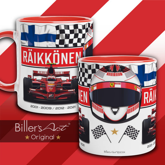 Classic World Champion Kimi Raikkonen's Car & Helmet Formula 1 Mug