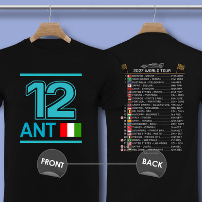 Kimi Antonelli 2027 Race Calendar Formula 1 F1 T-Shirt
