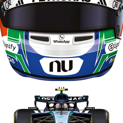Andrea Kimi Antonelli 2026 Formula 1 Racing Helmet Mercedes Print