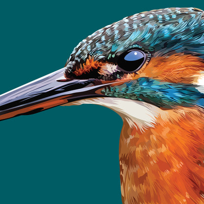 Kingfisher Fishing Bird Animal Poster Print